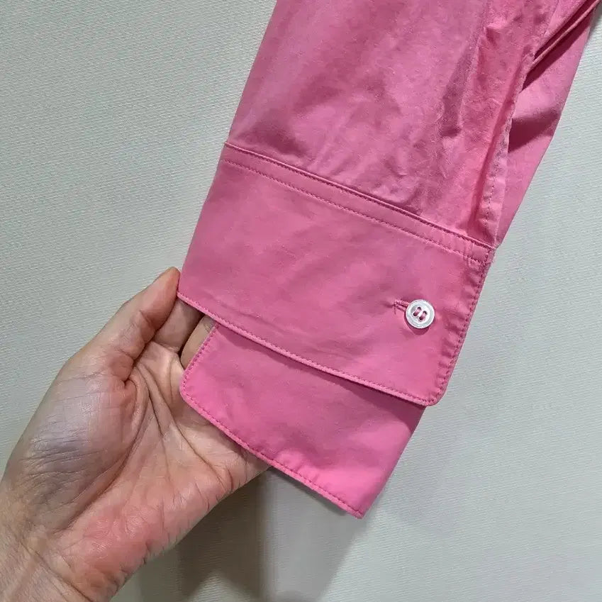 [SOLD OUT] 한섬 시스템 트윈 레이어드 핑크 셔츠 ~66 오버핏