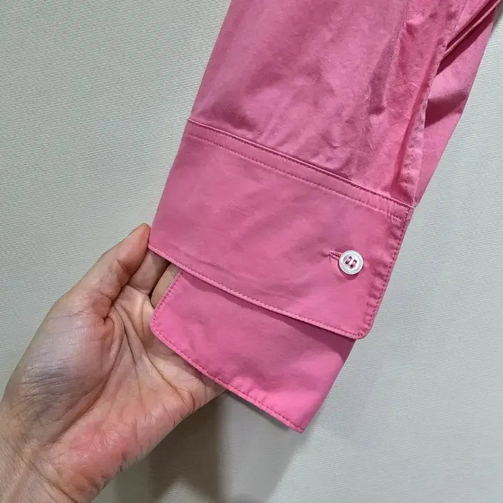 [SOLD OUT] 한섬 시스템 트윈 레이어드 핑크 셔츠 ~66 오버핏