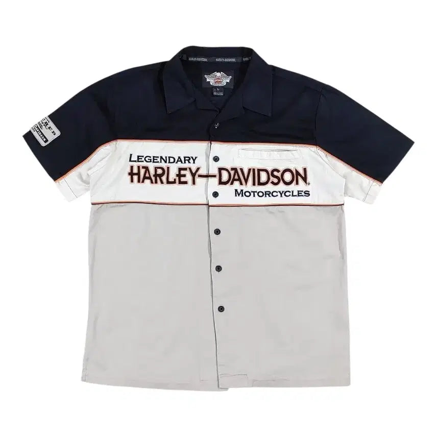 [BUNJANG] Harley-Davidson Mechanic Short Sleeve Shirt L / 05년 할리데이비슨 메카닉 반팔셔츠 L