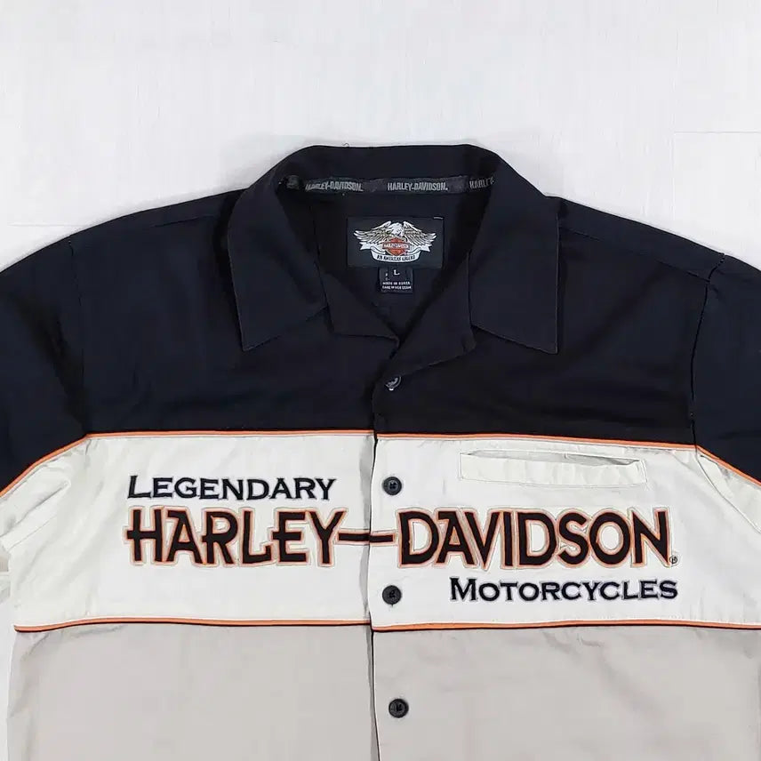 [BUNJANG] Harley-Davidson Mechanic Short Sleeve Shirt L / 05년 할리데이비슨 메카닉 반팔셔츠 L