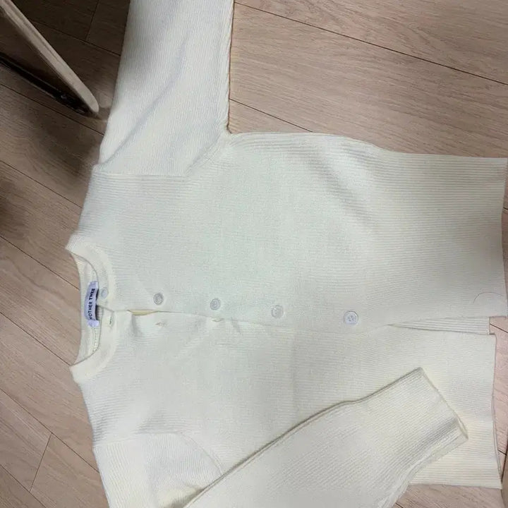 [BUNJANG] Ivory Ribbed Knit Cardigan Set / 아이보리 골지 니트 가디건 세트