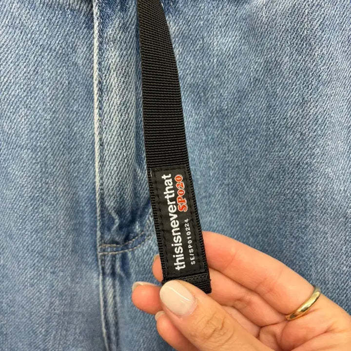 [BUNJANG] thisisneverthat Belted Denim Pant Light Blue / 남성용 디스이즈네버댓 Belted Denim Pant Light Blue