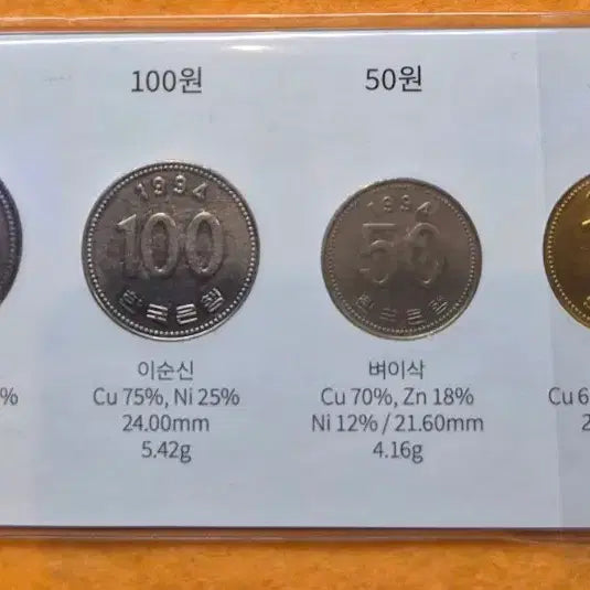 [BUNJANG] 1994 Korean Coin Set / 1994년도 4종 주화 세트