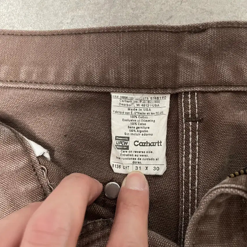 [BUNJANG] Carhartt B136 CHT Single Knee Carpenter Pants / 31X30 빈티지 usa 칼하트 싱글니 카펜터 팬츠 b136 CHT