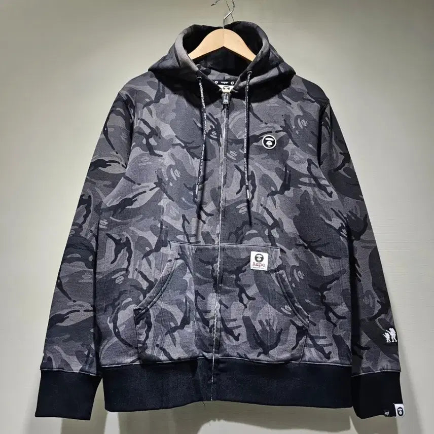 [BUNJANG] AAPE Moonface Camo Hooded Zip-up Jacket / [정품] 에이프(AAPE) 문페이스 카모 후드 집업 100
