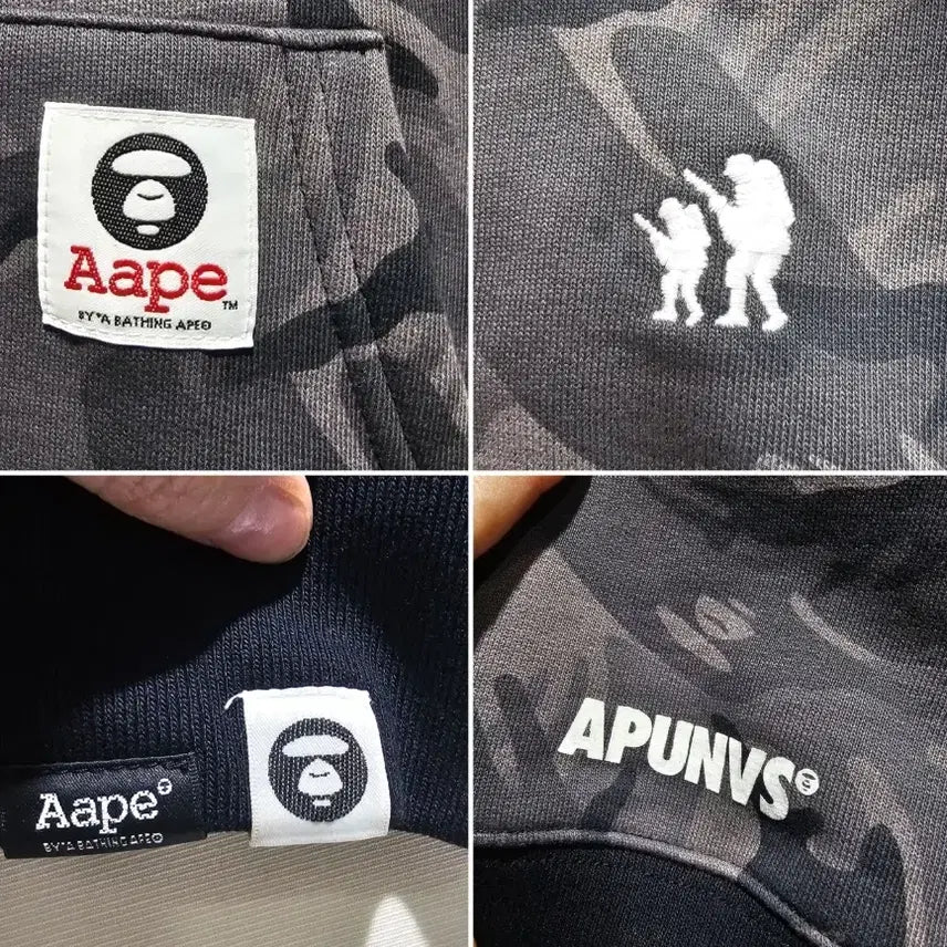 [BUNJANG] AAPE Moonface Camo Hooded Zip-up Jacket / [정품] 에이프(AAPE) 문페이스 카모 후드 집업 100