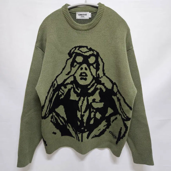 [BUNJANG] Critic Scout Boy Knitwear Khaki M / 크리틱 스카웃보이 니트 카키 M