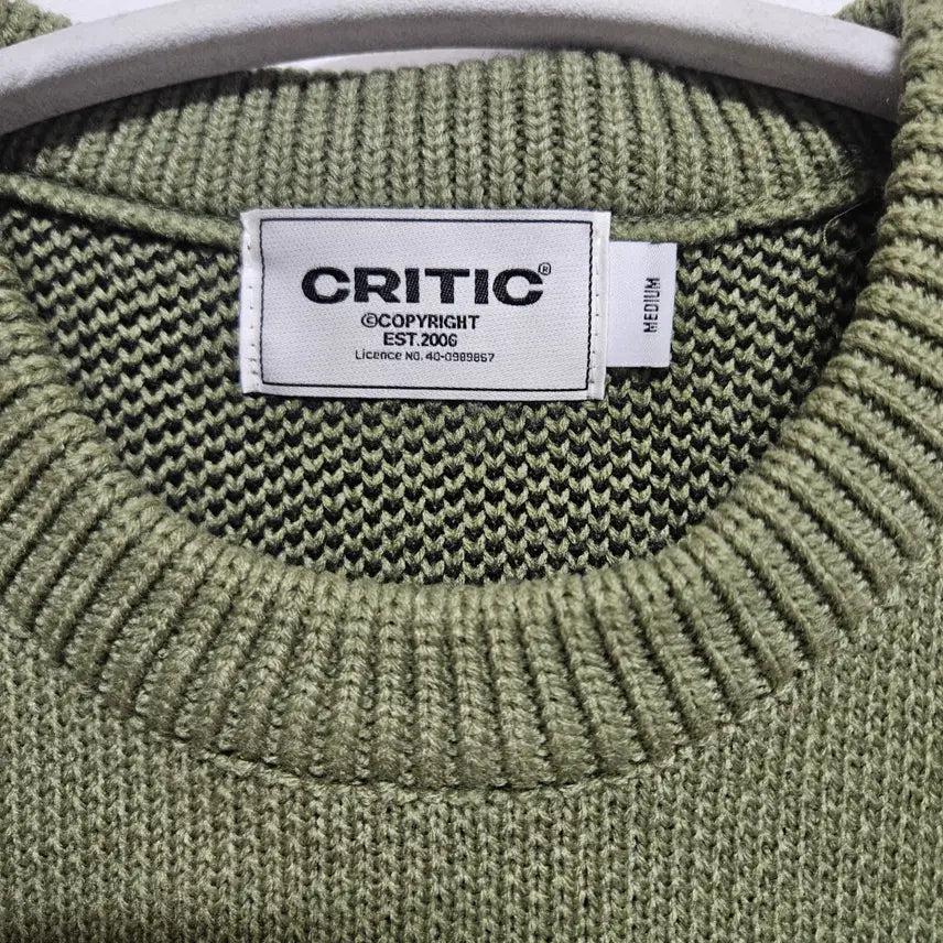 [BUNJANG] Critic Scout Boy Knitwear Khaki M / 크리틱 스카웃보이 니트 카키 M