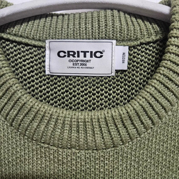 [BUNJANG] Critic Scout Boy Knitwear Khaki M / 크리틱 스카웃보이 니트 카키 M