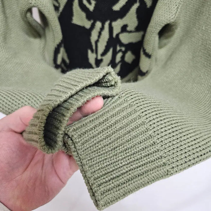 [BUNJANG] Critic Scout Boy Knitwear Khaki M / 크리틱 스카웃보이 니트 카키 M