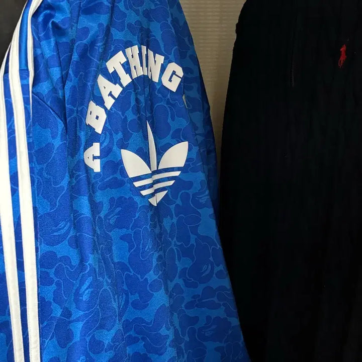 [BUNJANG] Adidas x BAPE Blue Track Top XL / 아디다스 x 베이프 블루 트랙탑 KR XL