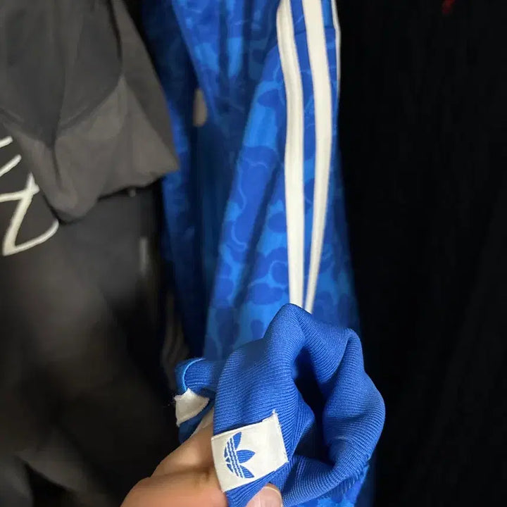 [BUNJANG] Adidas x BAPE Blue Track Top XL / 아디다스 x 베이프 블루 트랙탑 KR XL