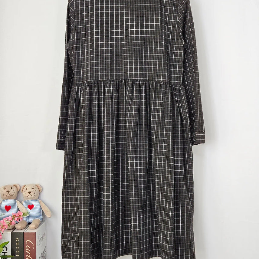 [SOLD OUT] 딩동 :) 바둑판무늬 카라원피스