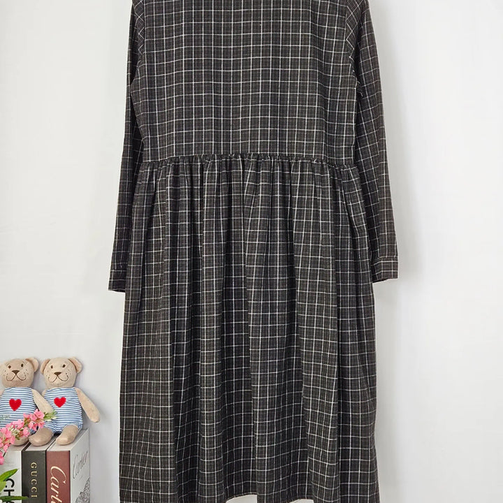 [SOLD OUT] 딩동 :) 바둑판무늬 카라원피스