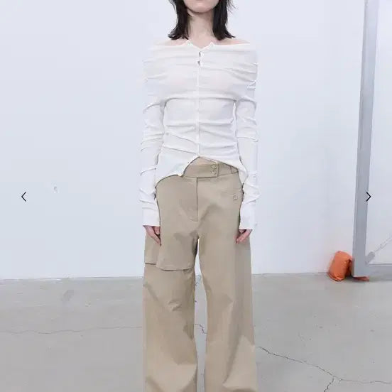 [BUNJANG] LCDC Two-Way Button-Up Top (White) S / LCDC TWO-WAY BUTTON-UP TOP (WHITE) S