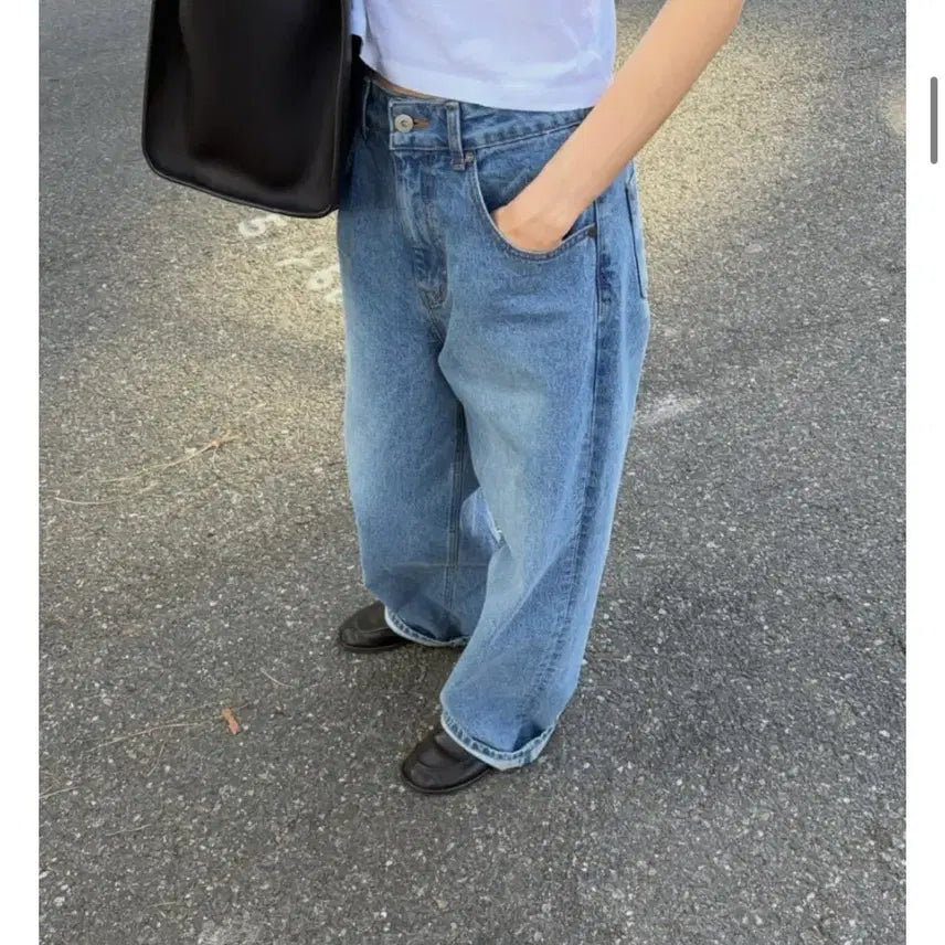 [BUNJANG] SBR Brunch Hershe Denim Wide Jeans / (S)BR 브런치 허쉬 데님 중청 와이드 바지 진