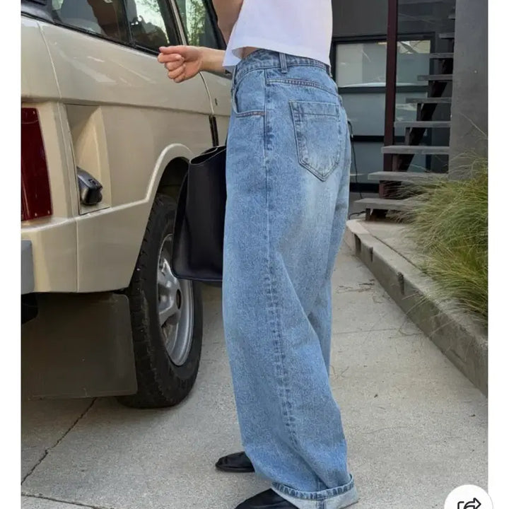 [BUNJANG] SBR Brunch Hershe Denim Wide Jeans / (S)BR 브런치 허쉬 데님 중청 와이드 바지 진