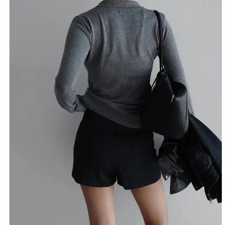 [BUNJANG] La Room Low Collar Knit Gray / (배포 새상품) 라룸 로우 카라 니트 그레이