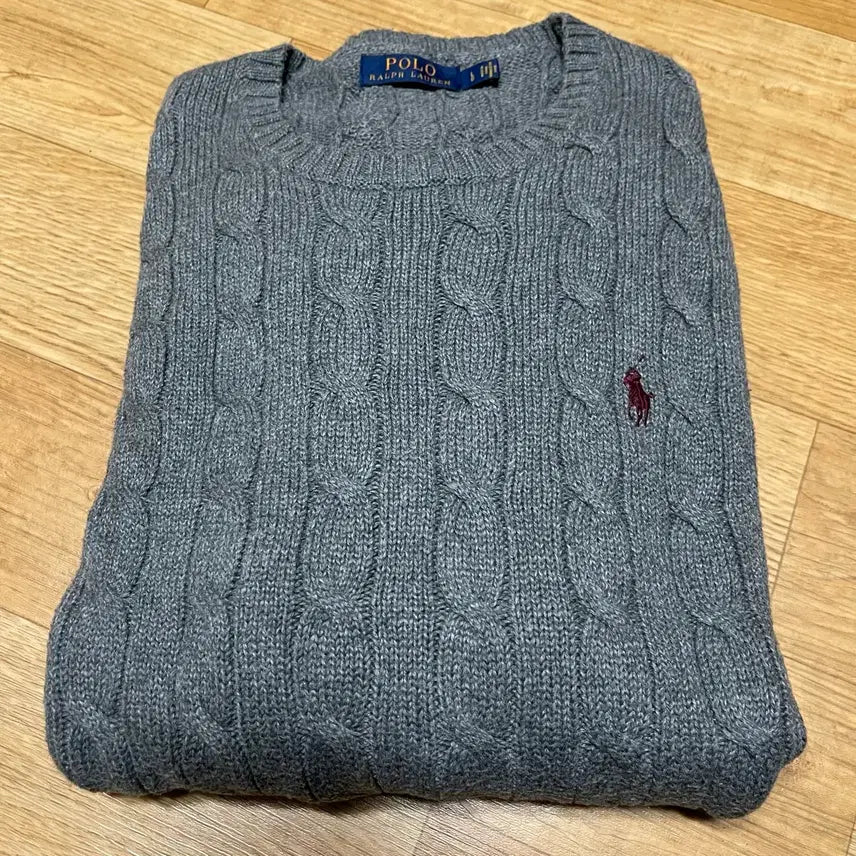 [SOLD OUT] 폴로 케이블니트 다크그레이 L사이즈(105사이즈)
