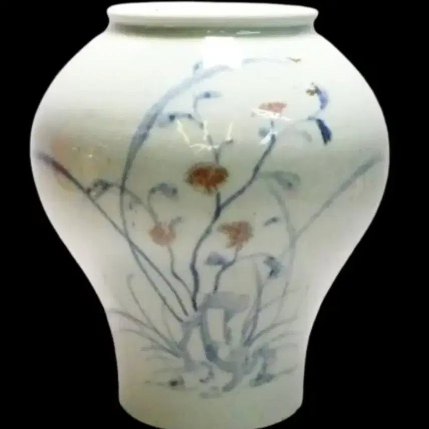 [BUNJANG] Ji Suntak Chrysanthemum Motif Blue and White Porcelain Jar / 무형문화재 지순탁 선생님 국화문 청화백자 호