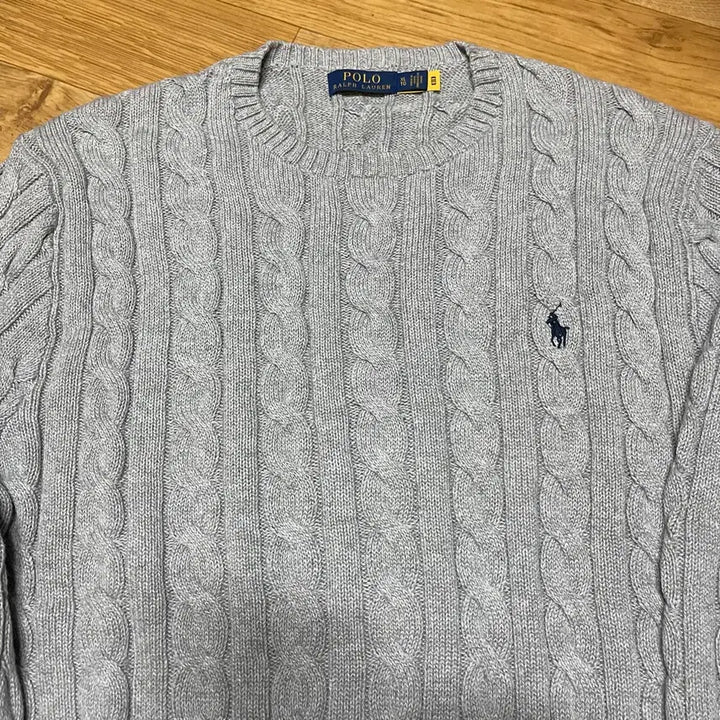 [SOLD OUT] 폴로 신형 케이블니트 그레이 XL사이즈 (110사이즈)