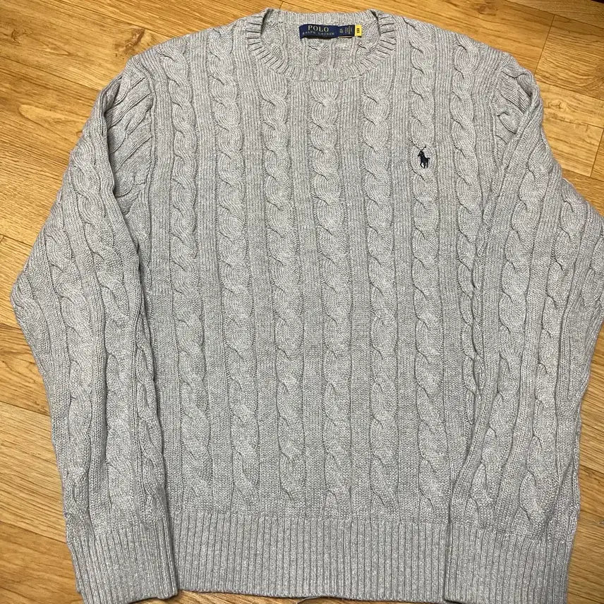 [SOLD OUT] 폴로 신형 케이블니트 그레이 XL사이즈 (110사이즈)