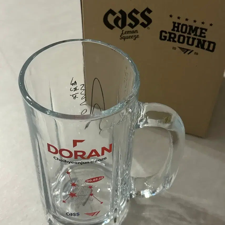 [SOLD OUT] 티원 도란 카스 맥주잔 유리잔