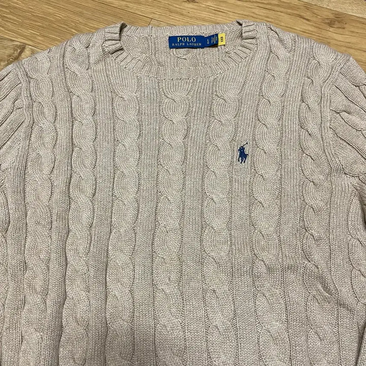 [SOLD OUT] 폴로 신형 꽈배기니트 베이지 L사이즈 (105사이즈)