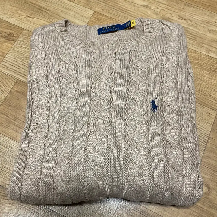 [SOLD OUT] 폴로 신형 꽈배기니트 베이지 L사이즈 (105사이즈)