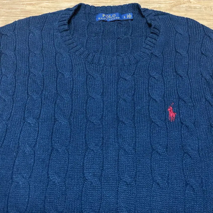 [SOLD OUT] 폴로 신형 꽈배기니트 케이블니트 네이비 L사이즈(105사이즈)