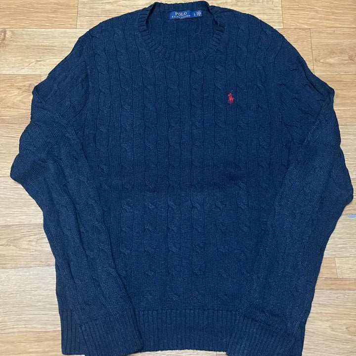 [SOLD OUT] 폴로 신형 꽈배기니트 케이블니트 네이비 L사이즈(105사이즈)