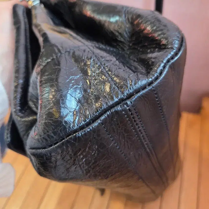 [BUNJANG] Zishen Real Leather Black Chain Shoulder Bag / 지센 리얼레더 블랙 체인 숄더백