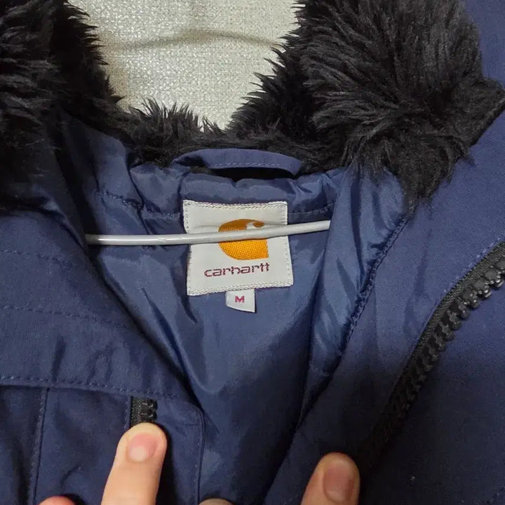 [BUNJANG] Carhartt Navy Hooded Parka Jacket / 칼하트 네이비 후드 야상