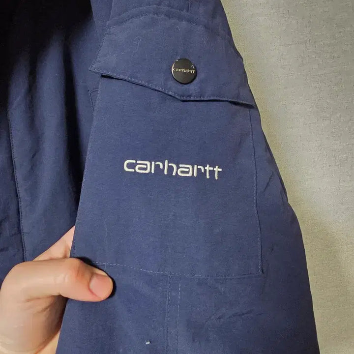 [BUNJANG] Carhartt Navy Hooded Parka Jacket / 칼하트 네이비 후드 야상