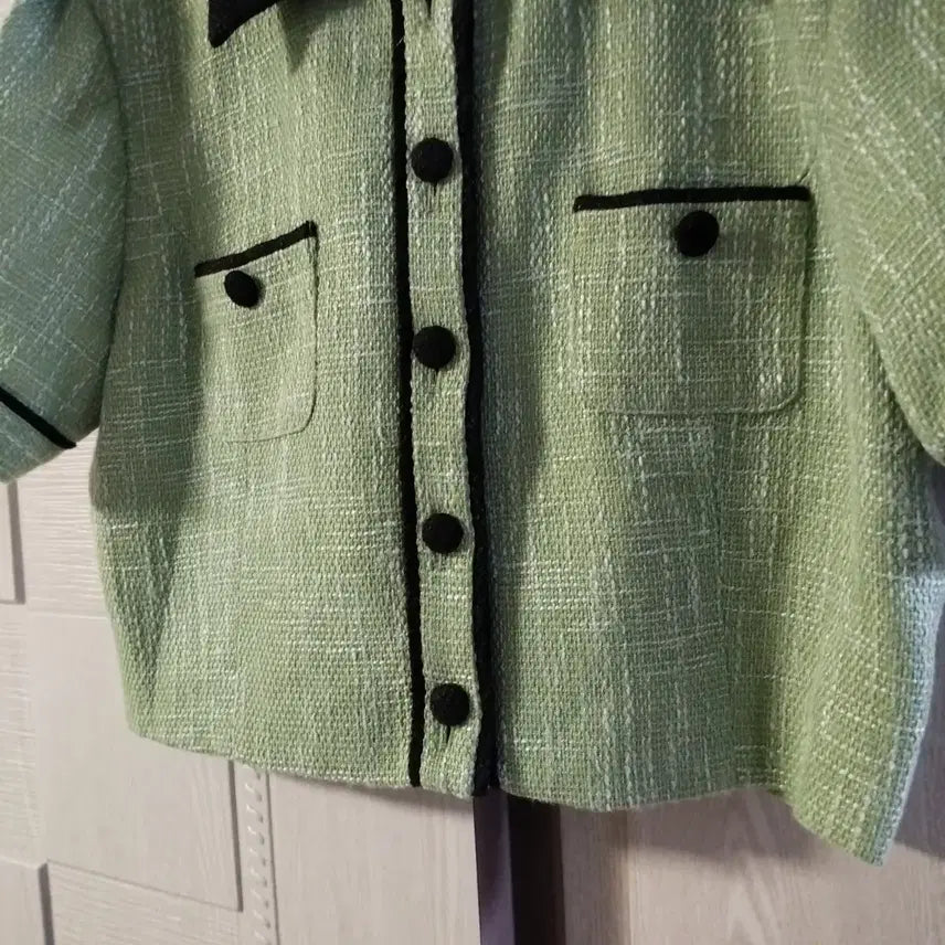 [SOLD OUT] 트위드 반팔 자켓 민트