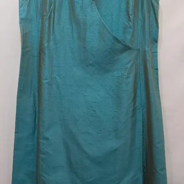 [BUNJANG] Max Mara Mint Green Cheongsam Style Silk Maxi Dress / (정품)막스마라 민트색 치파오 스타일 민소매 실크 원피스