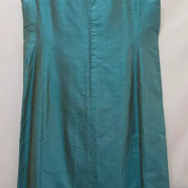 [BUNJANG] Max Mara Mint Green Cheongsam Style Silk Maxi Dress / (정품)막스마라 민트색 치파오 스타일 민소매 실크 원피스