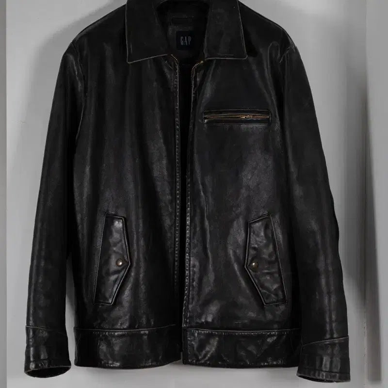 [BUNJANG] Old Gap Single Leather Jacket L / 올드갭 싱글 레더 자켓 L