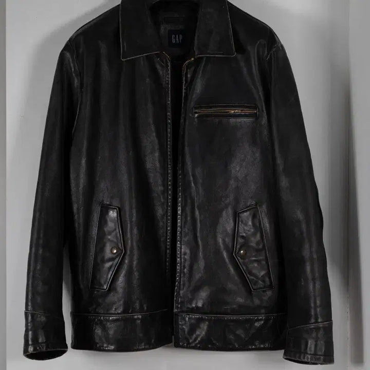 [BUNJANG] Old Gap Single Leather Jacket L / 올드갭 싱글 레더 자켓 L
