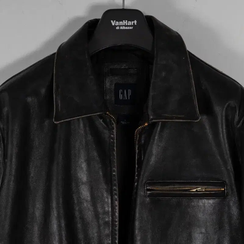 [BUNJANG] Old Gap Single Leather Jacket L / 올드갭 싱글 레더 자켓 L