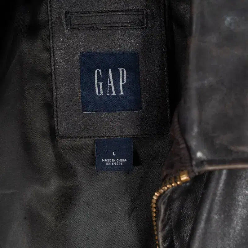 [BUNJANG] Old Gap Single Leather Jacket L / 올드갭 싱글 레더 자켓 L