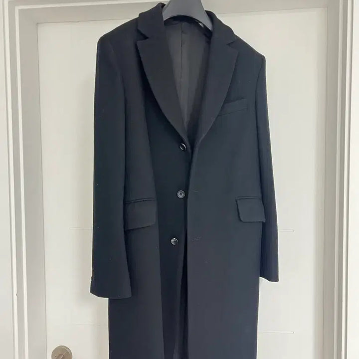 [BUNJANG] Black 100% Wool Coat / 블랙 울100퍼센트 코트