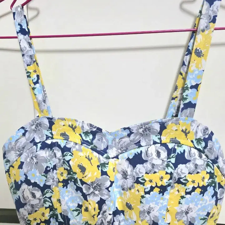 [BUNJANG] Floral Print Cami Dress / 플라워 패턴 끈 원피스 나시원피스