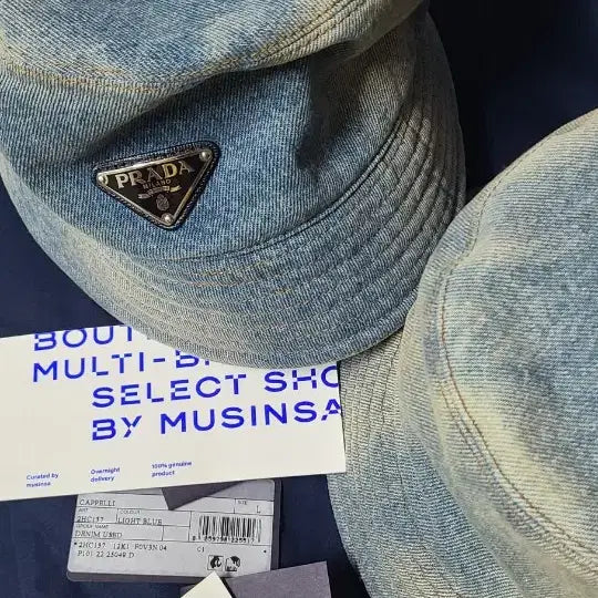 [BUNJANG] Prada Denim Bucket Hat / 프라다 버킷햇 라이트 데님