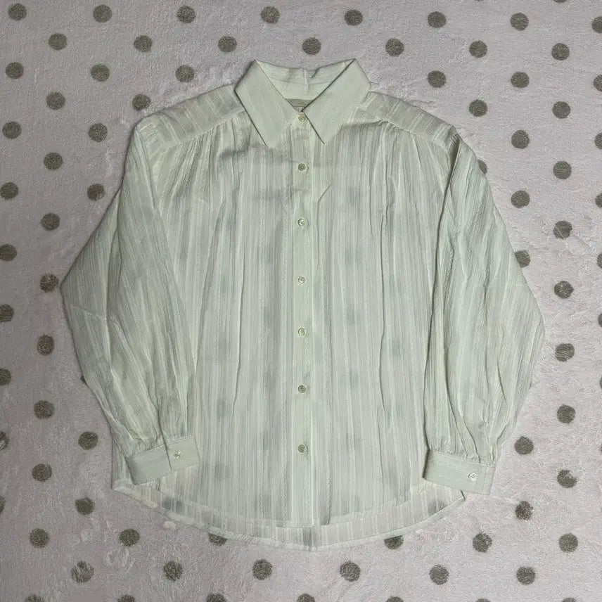 [BUNJANG] Lace Stripe Shirt / 레이스 스트라이프 셔츠