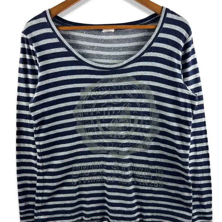 [BUNJANG] Y2K Striped Long Sleeve Shirt / JPN Y2K 드럭스토어 스트라이프 롱슬리브2859