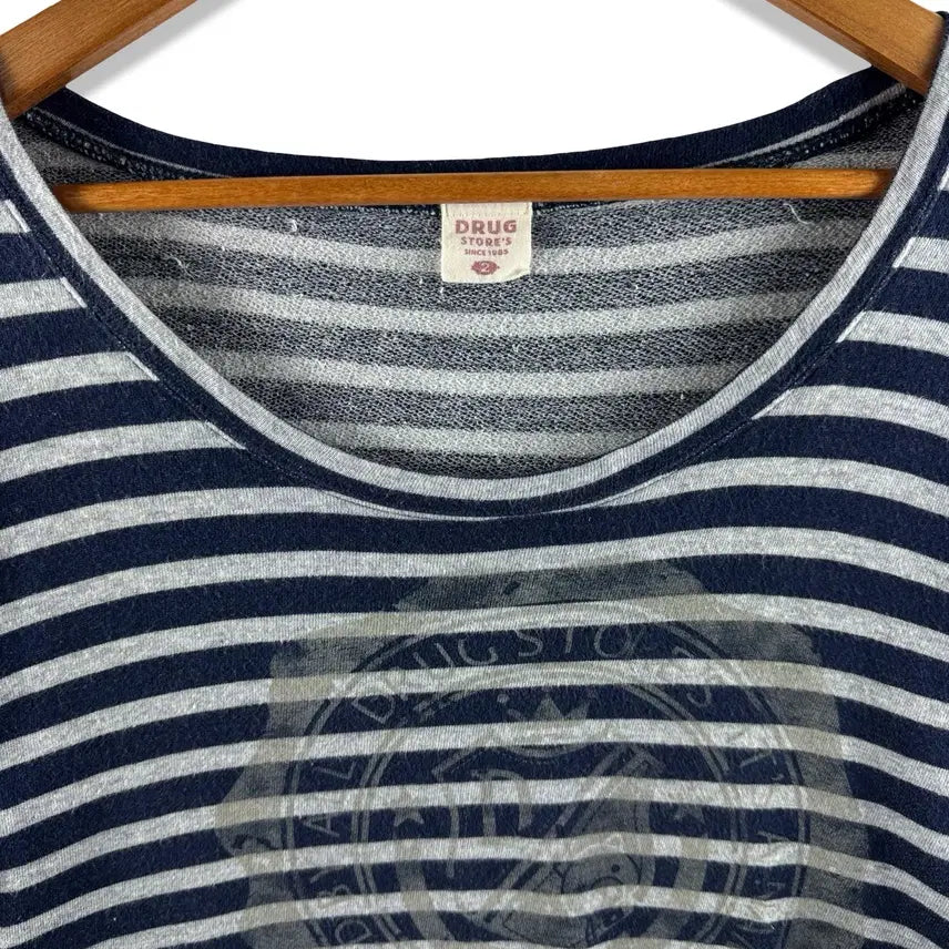 [BUNJANG] Y2K Striped Long Sleeve Shirt / JPN Y2K 드럭스토어 스트라이프 롱슬리브2859