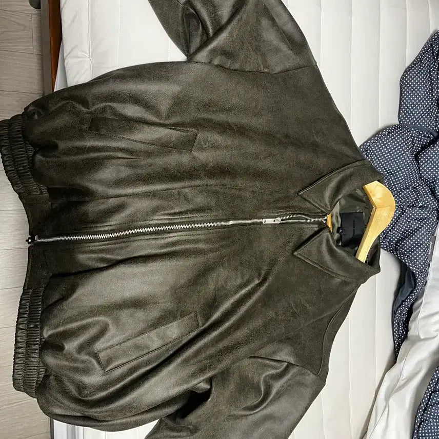 [BUNJANG] Suede Leather Jacket / 스웨이드 가죽자켓