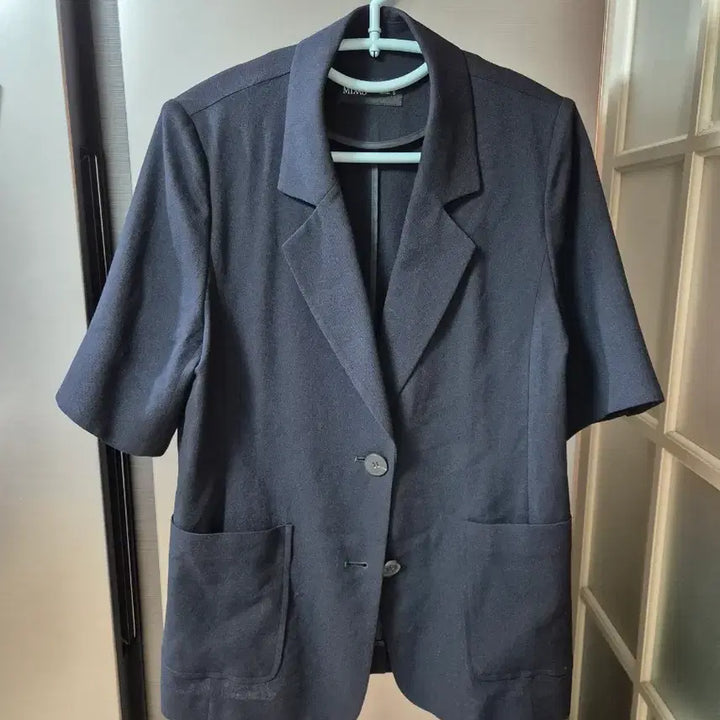 [BUNJANG] MIXSO Navy Short Sleeve Jacket / MIXSO 미쏘 반팔 자켓