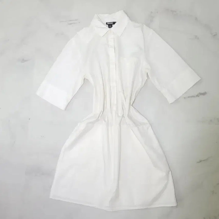[BUNJANG] DKNY White Shirt Dress / DKNY 화이트 셔츠 원피스 ~55반